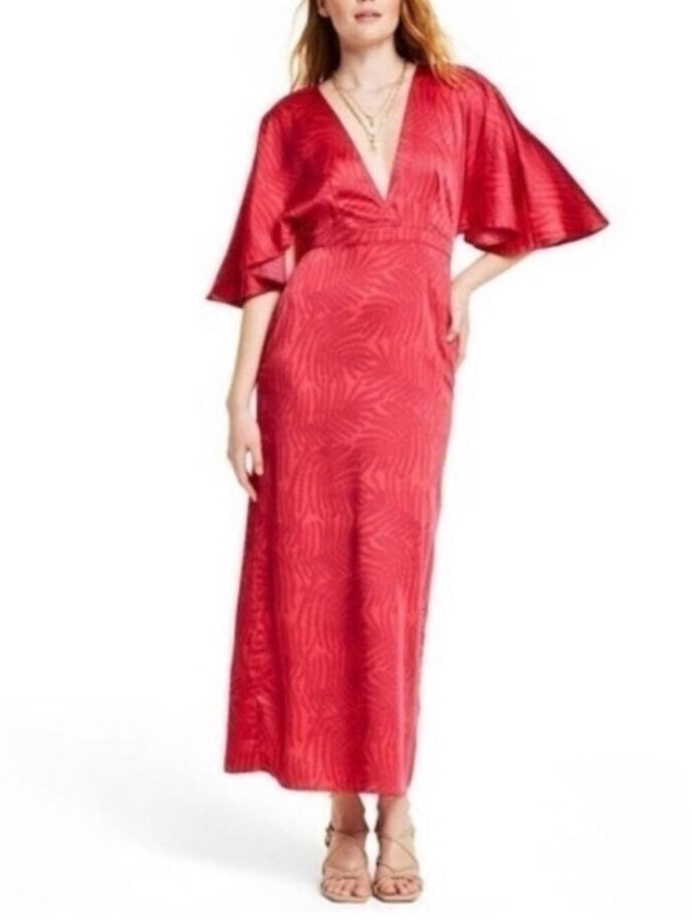 Fe Noel X Target Women's Palm Leaf Contrast Print Maxi Dress, Size 6 2022